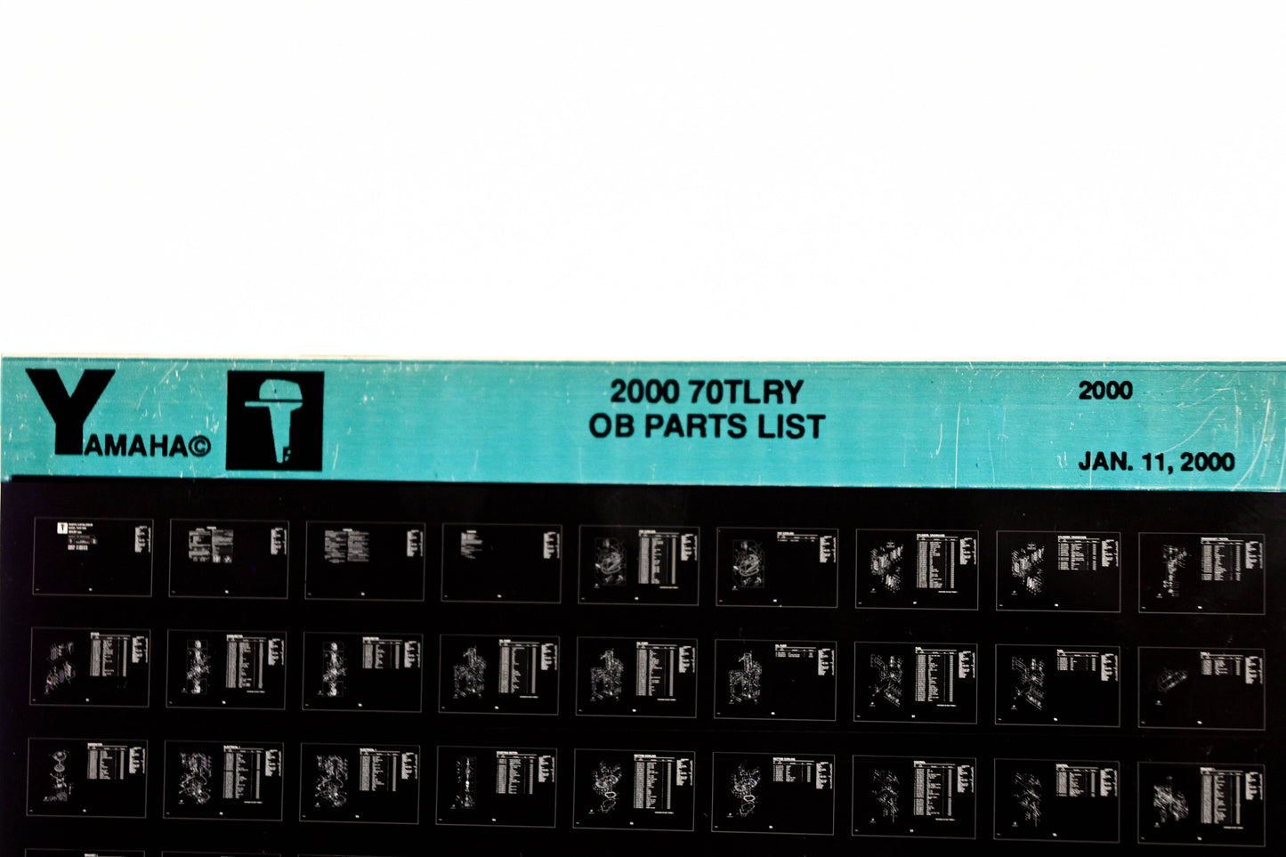 OEM Yamaha YR009-50 2000 70TLRY Outboard Parts List Microfiche