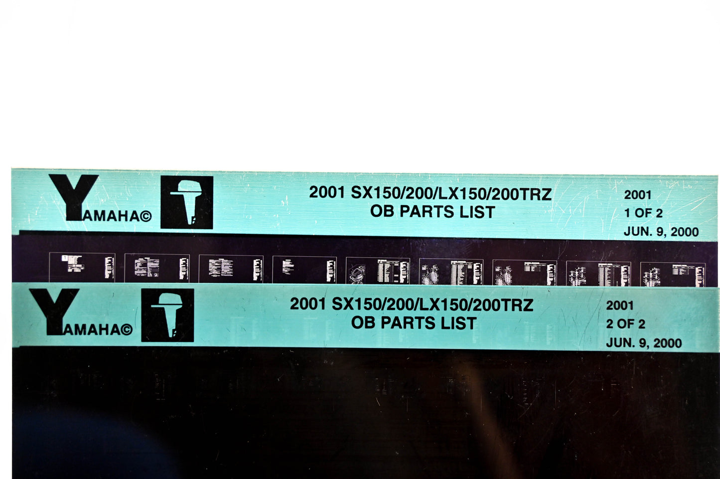 OEM Yamaha YR009-55 2001 SX150/200/LX150/200TRZ Parts List Microfiche Lot