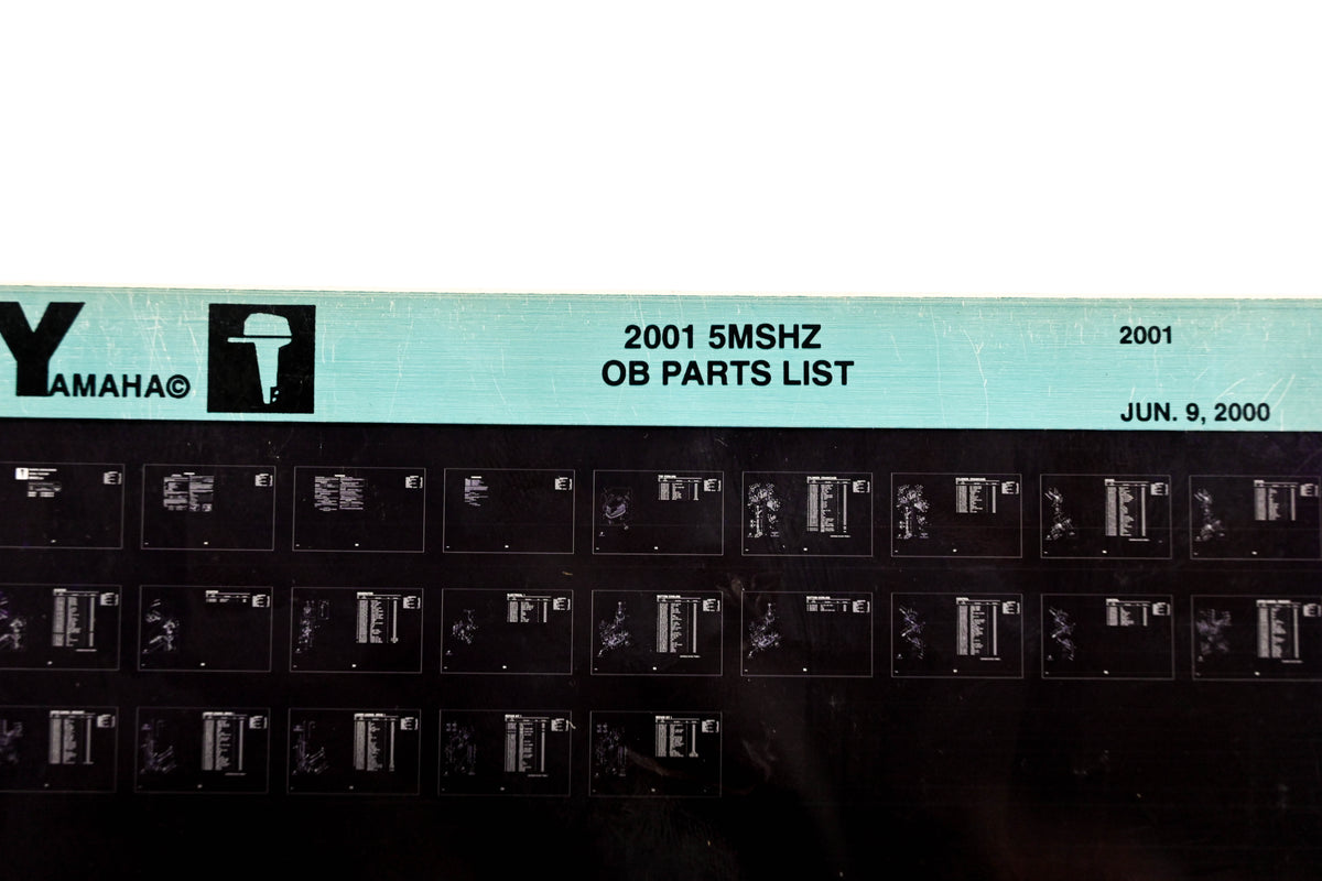 OEM Yamaha YR009-62 2001 5MSHZ Outboard Parts List Microfiche