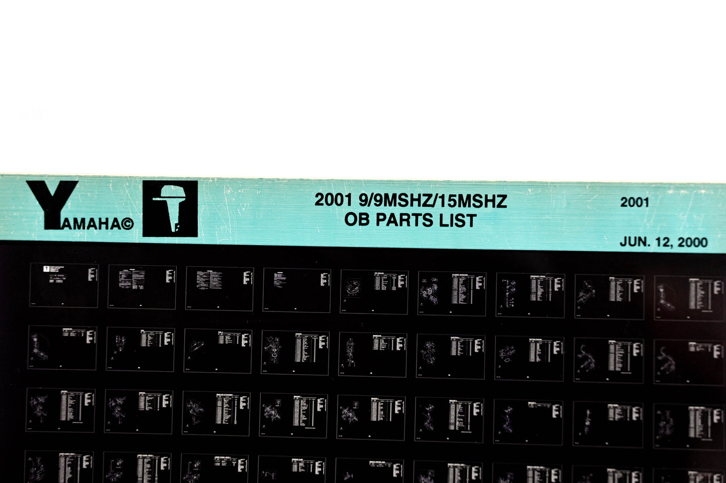 OEM Yamaha YR010-18 2001 9/9MSHZ/15MSHZ Outboard Parts List Microfiche