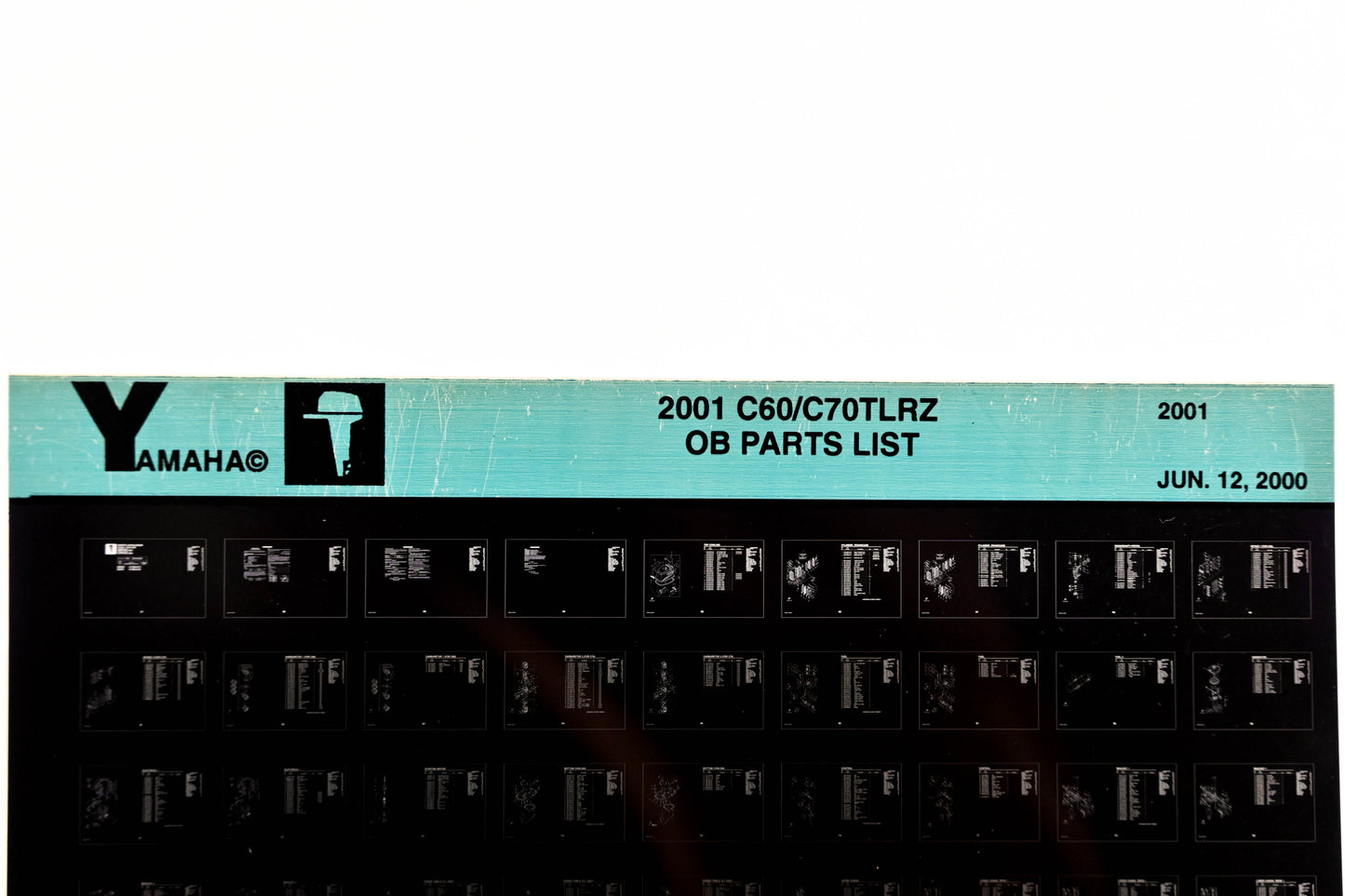 OEM Yamaha YR010-28 2001 C60/C70TLRZ Outboard Parts List Microfiche