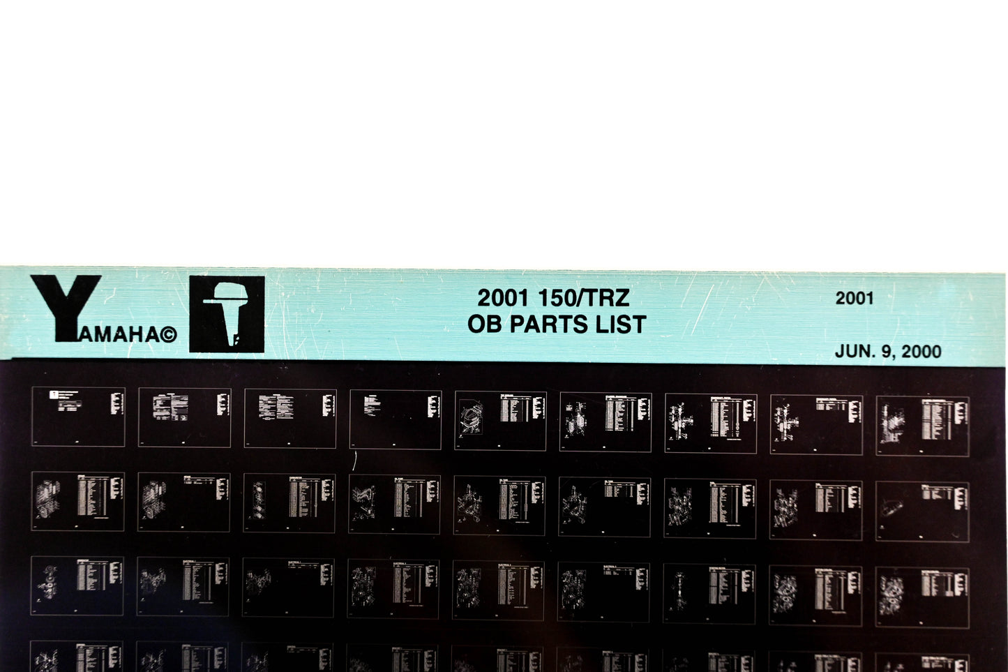 OEM Yamaha YR010-31 2001 150/TRZ Outboard Parts List Microfiche