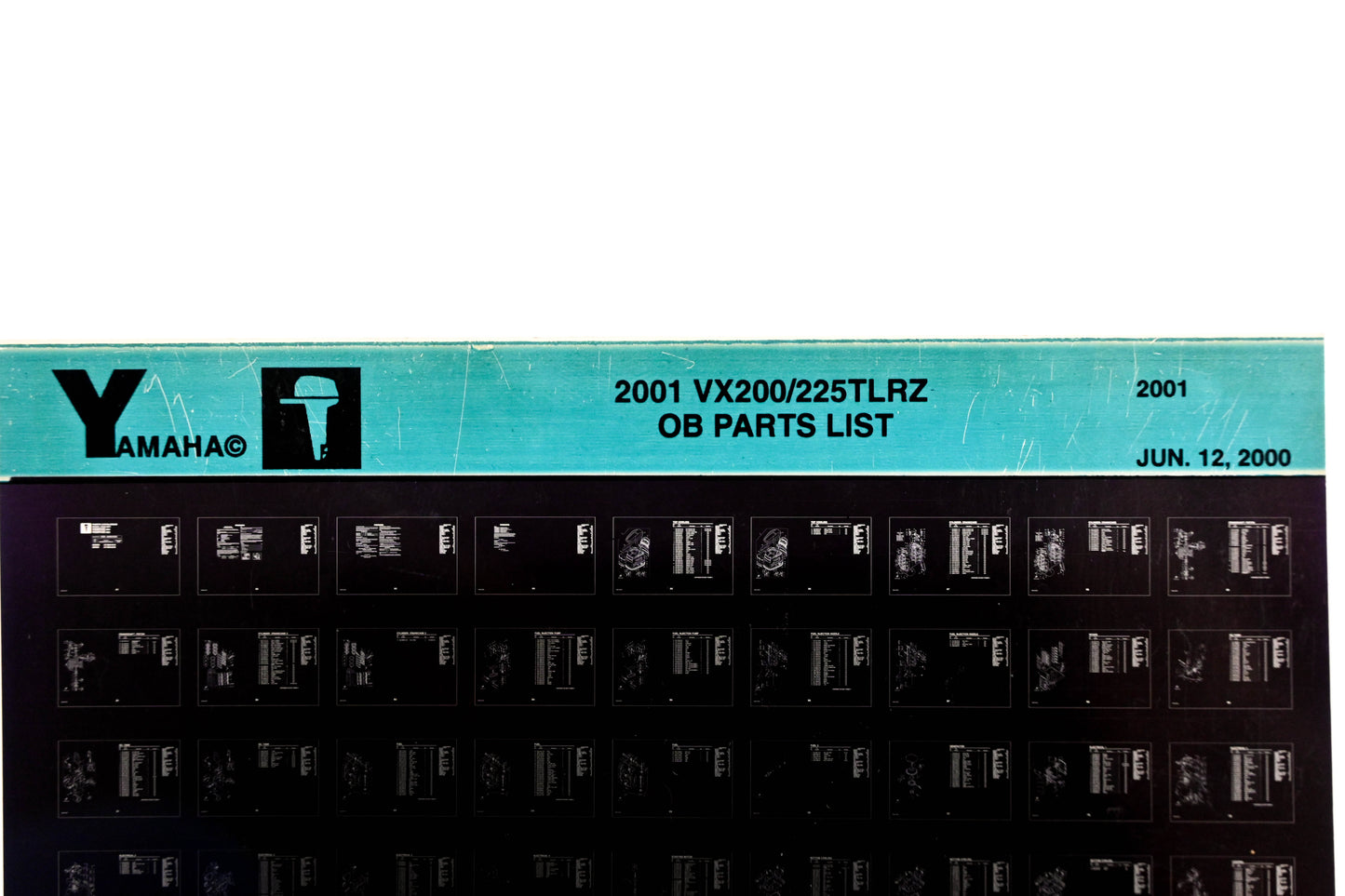 OEM Yamaha YR010-35 2001 VX200/225TLRZ Outboard Parts List Microfiche