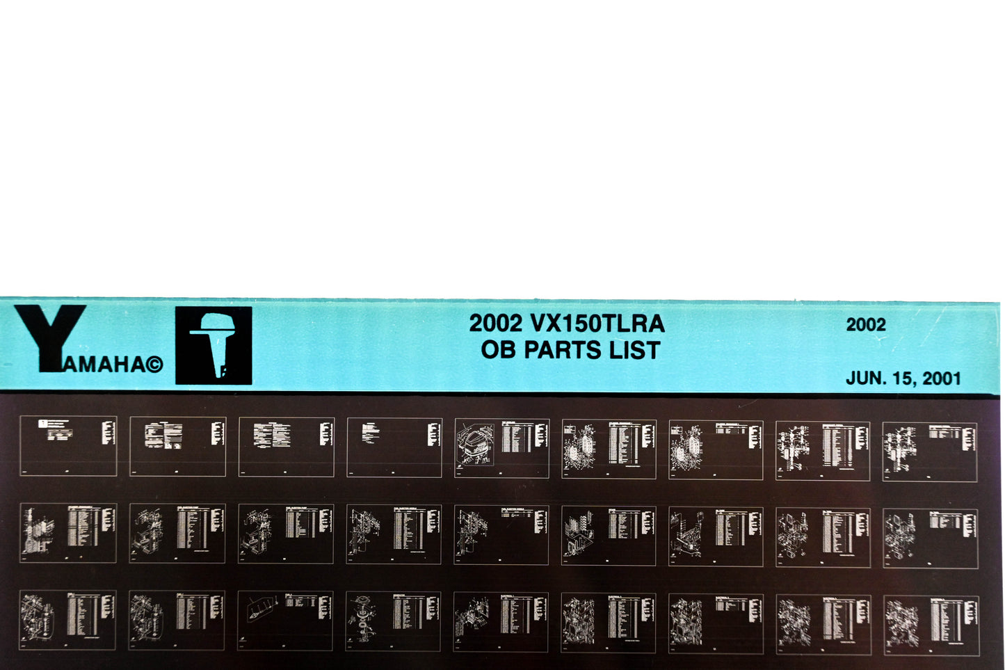 OEM Yamaha XM001-34 2002 VX150TLRA Outboard Parts List Microfiche