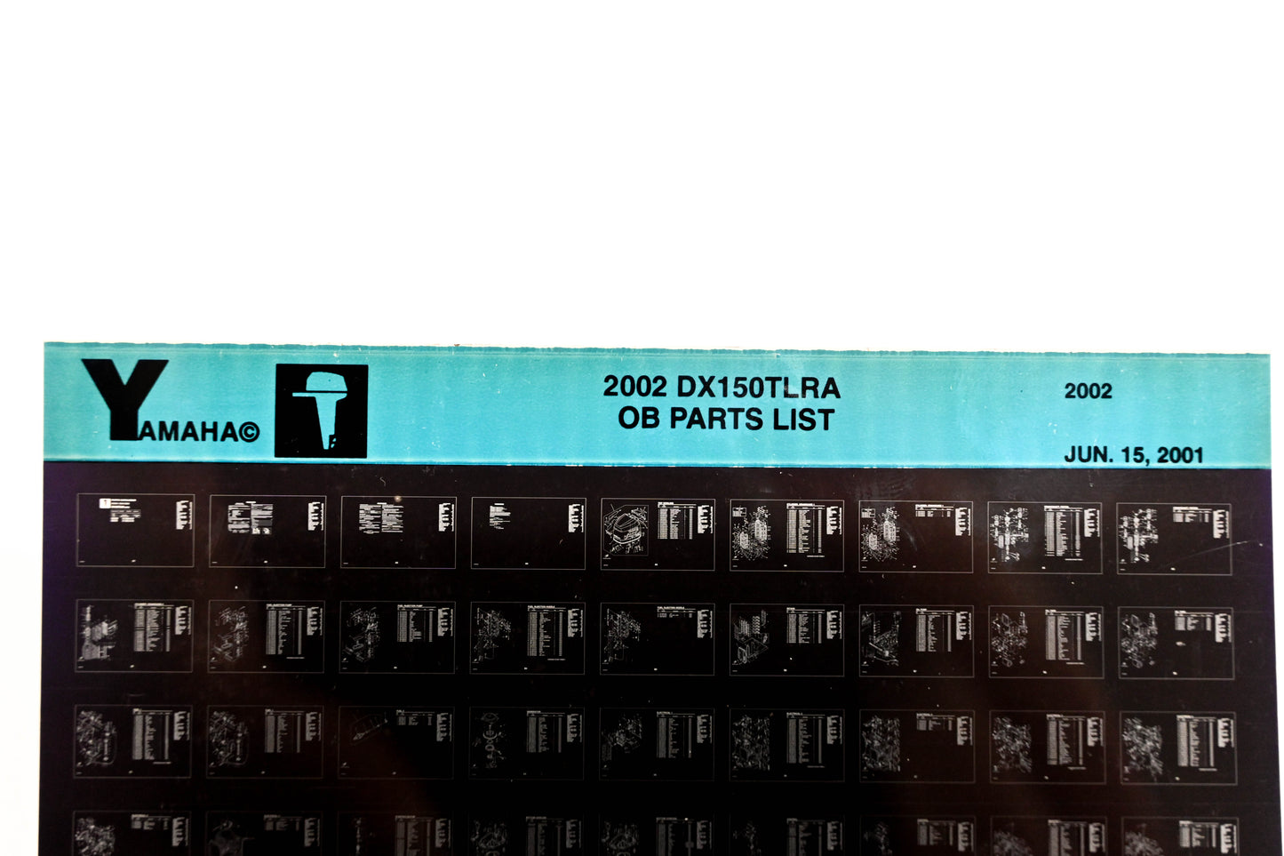OEM Yamaha XM001-37 2002 DX150TLRA Outboard Parts List Microfiche