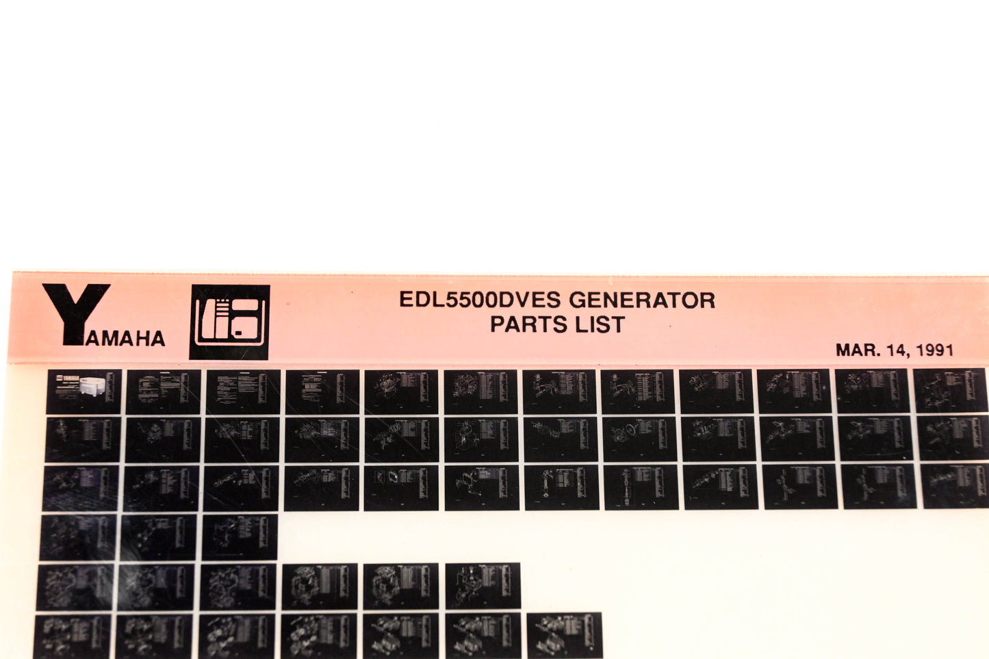 OEM Yamaha XM005-32 EDL5500DVES Generator Parts List Microfiche