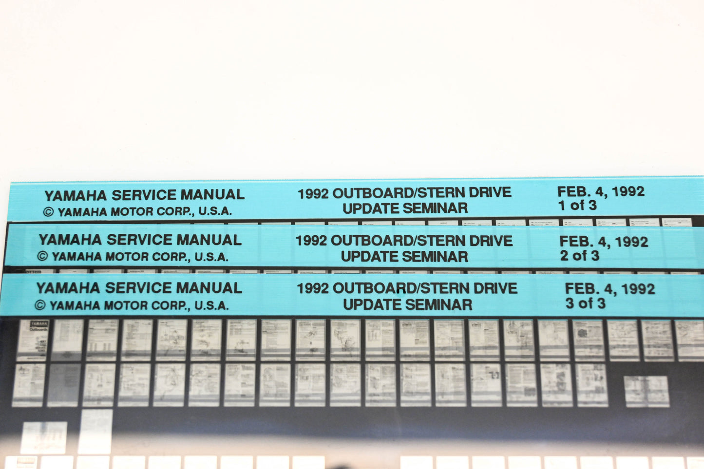 OEM Yamaha XM005-49 1992 Outboard Stern Drive Update Seminar Microfiche Lot