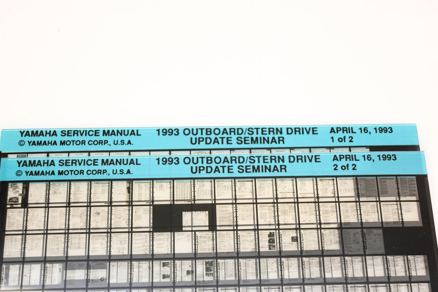 OEM Yamaha XM005-50 1993 Outboard Stern Drive Update Seminar Microfiche Lot