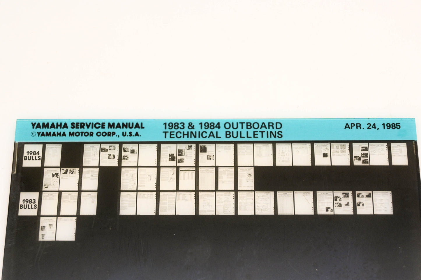OEM Yamaha XM005-55 1983-84 Outboard Technical Bulletins Manual Microfiche