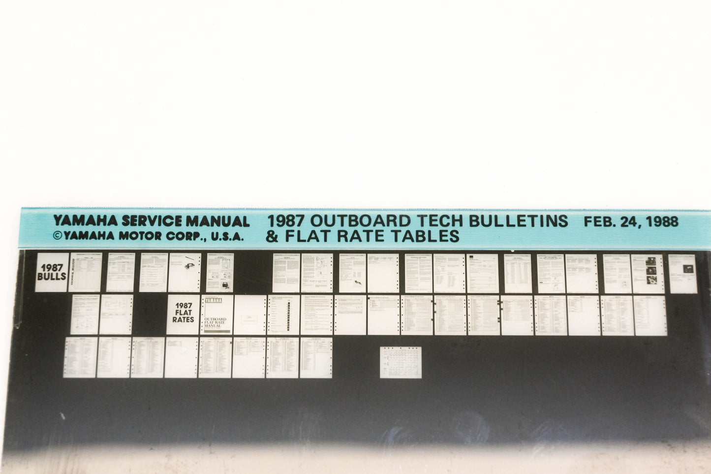 OEM Yamaha XM005-60 1987 Outboard Tech Bulletins & Flat Rate Tables Microfiche