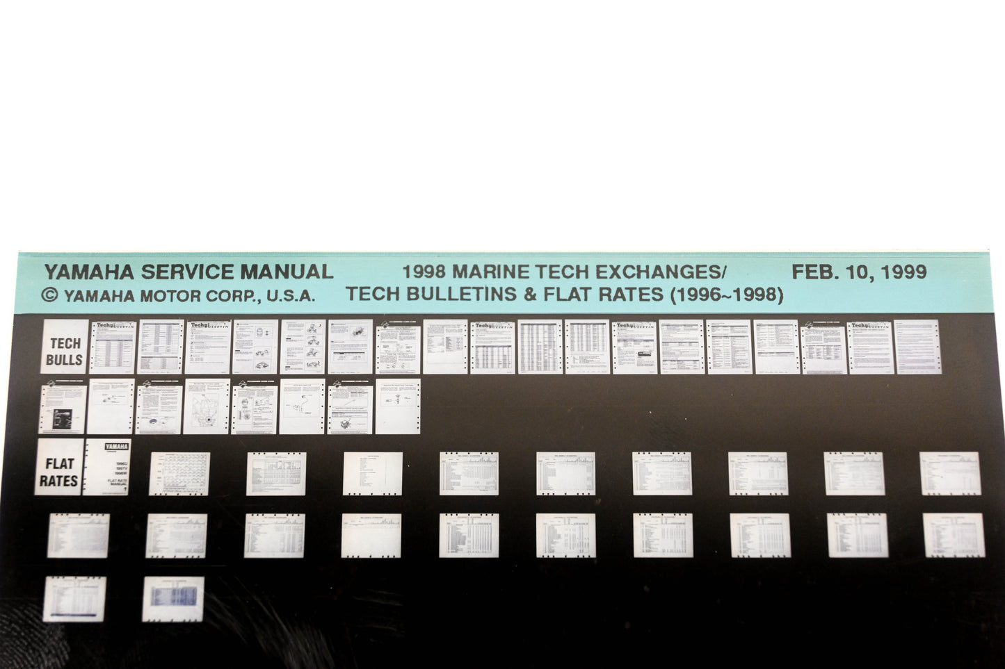 OEM Yamaha XM005-70 1996-98 Marine Tech Exchanges/Bulletins & Flat Rate Microfiche