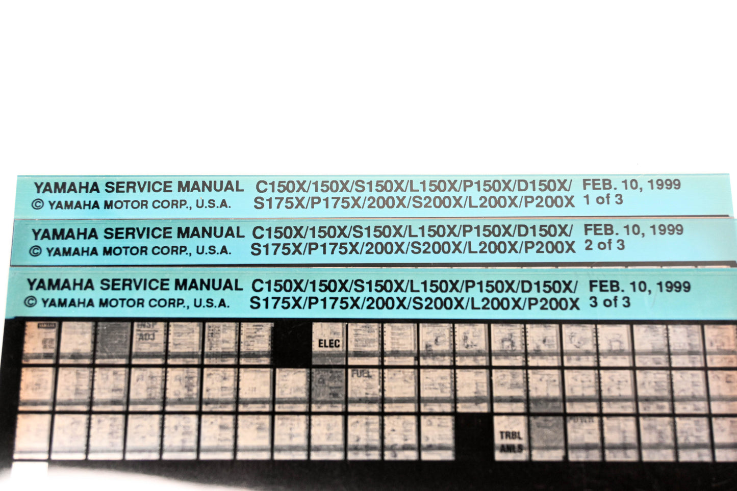 OEM Yamaha XM005-76 C150X/150X/S150X/L150X/S175X/P175X/200X/P200X Manual Microfiche Lot