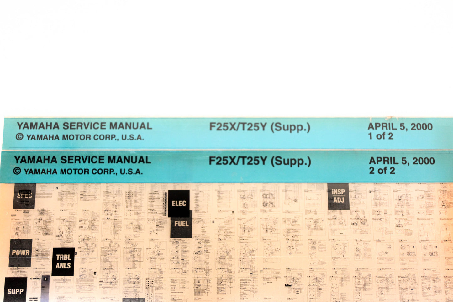 OEM Yamaha XM005-81 2000 F25X/T25Y Supplemental Manual Microfiche Lot