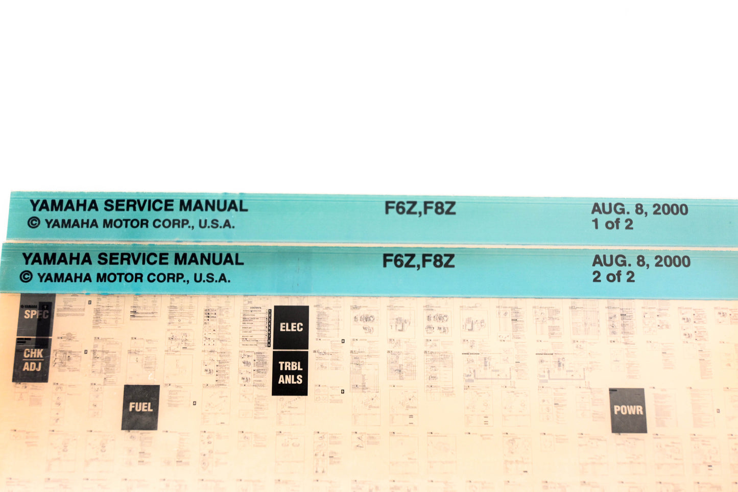 OEM Yamaha XM005-92 2000 F6Z,F8Z Service Manual Microfiche Lot