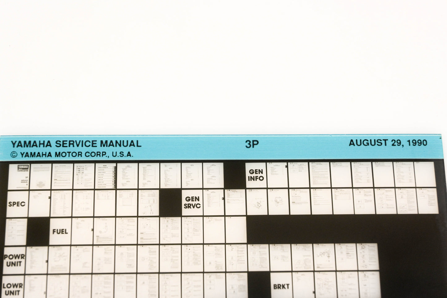 OEM Yamaha XM006-28 1990 3P Service Manual Microfiche