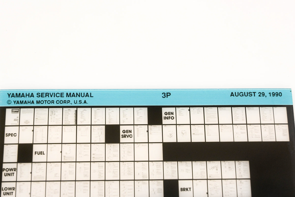 OEM Yamaha XM006-28 1990 3P Service Manual Microfiche