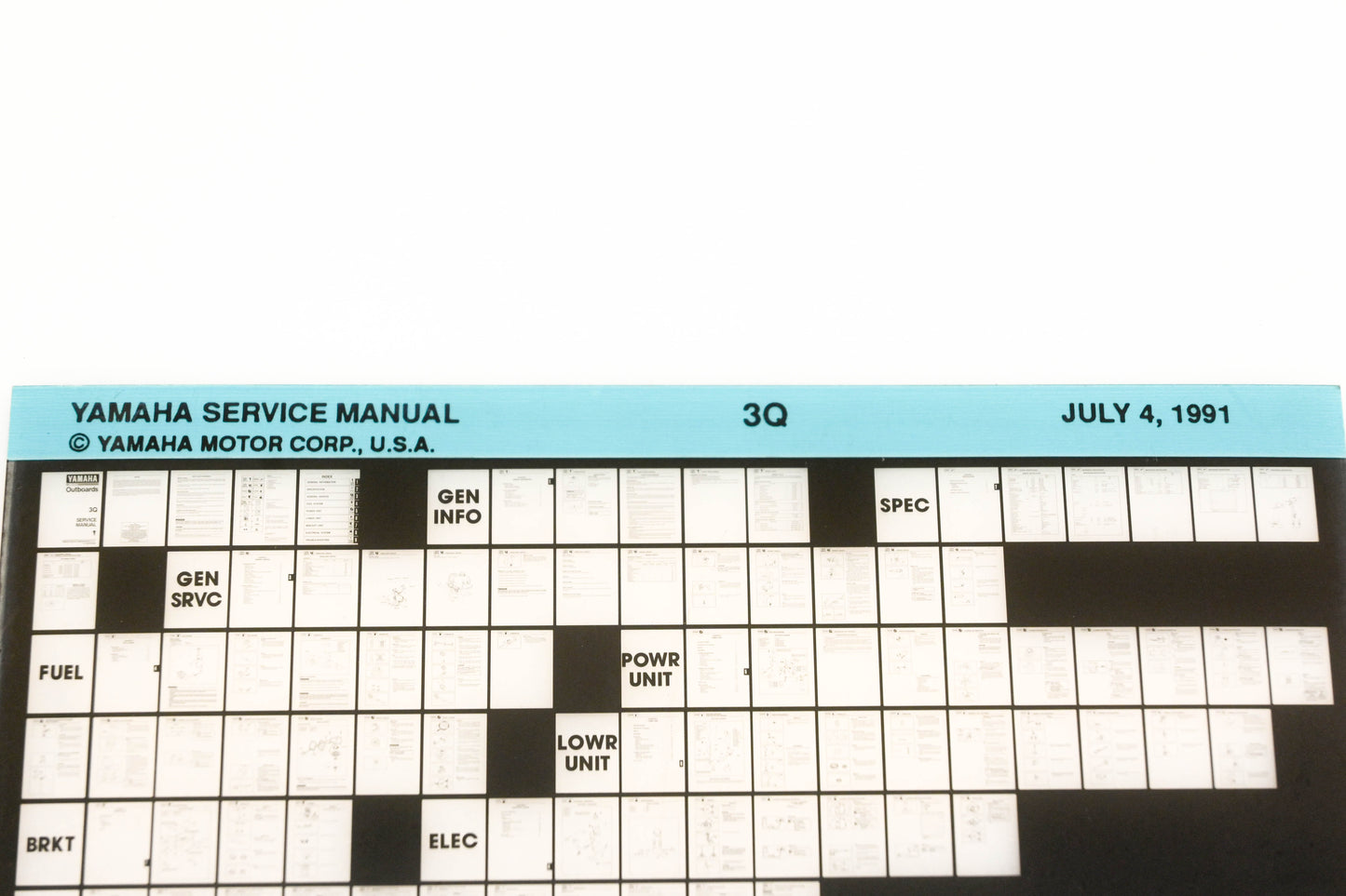 OEM Yamaha XM006-29 1991 3Q Service Manual Microfiche