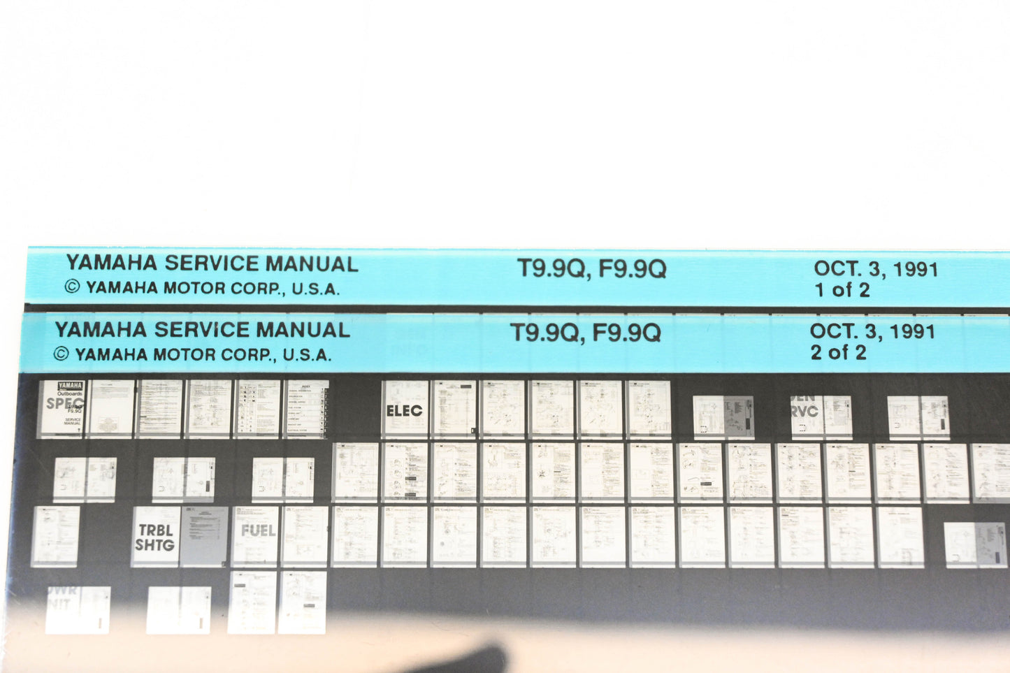 OEM Yamaha XM006-40 1991 T9.9Q, F9.9Q Service Manual Microfiche Lot