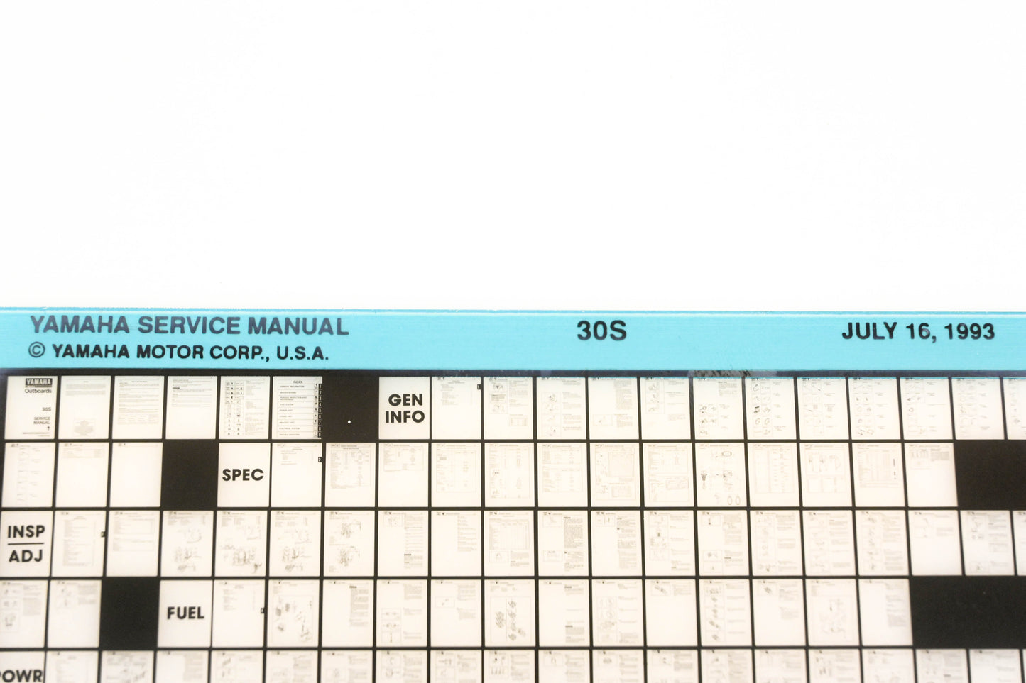 OEM Yamaha XM006-62 1993 30S Service Manual Microfiche
