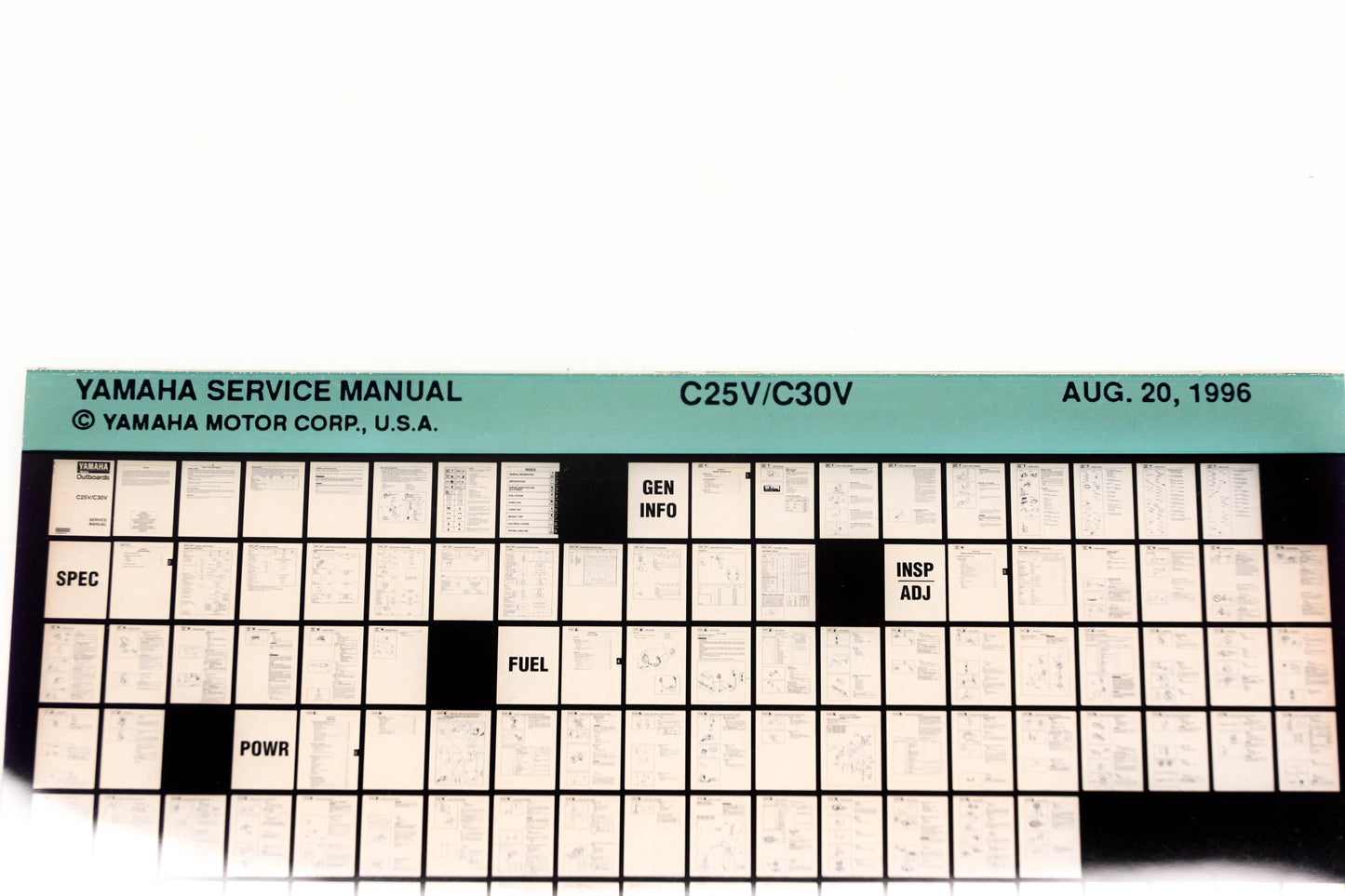 OEM Yamaha XM006-67 1996 C25V/C30V Service Manual Microfiche