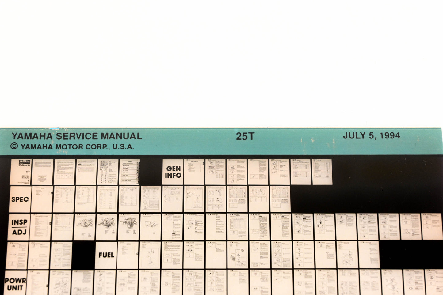 OEM Yamaha XM006-68 1994 25T Service Manual Microfiche
