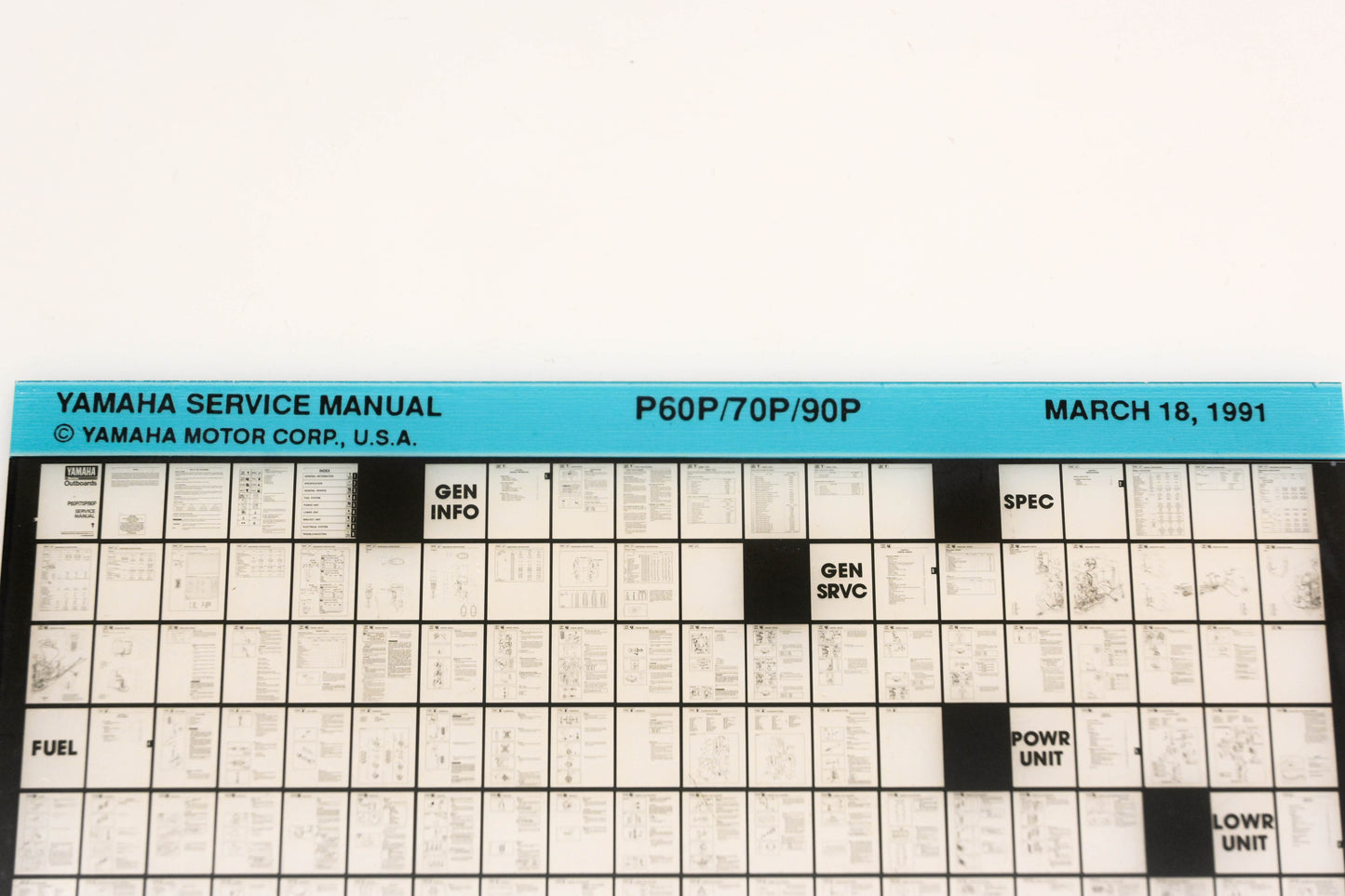 OEM Yamaha XM006-77 1991 P60P/70P/90P Service Manual Microfiche