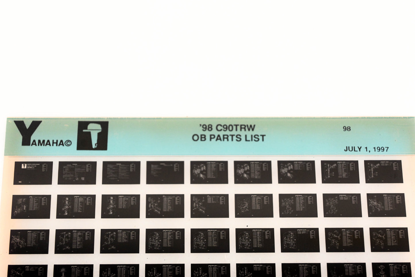 OEM Yamaha XM006-81 1998 C90TRW Outboard Parts List Microfiche