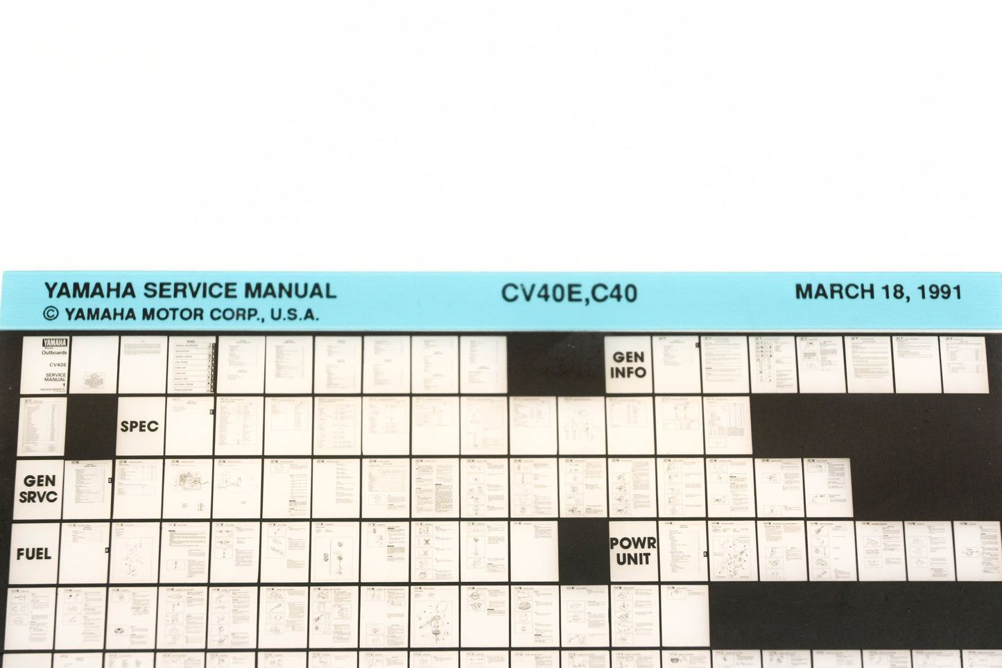 OEM Yamaha XM006-83 1991 CV40E, C40 Service Manual Microfiche