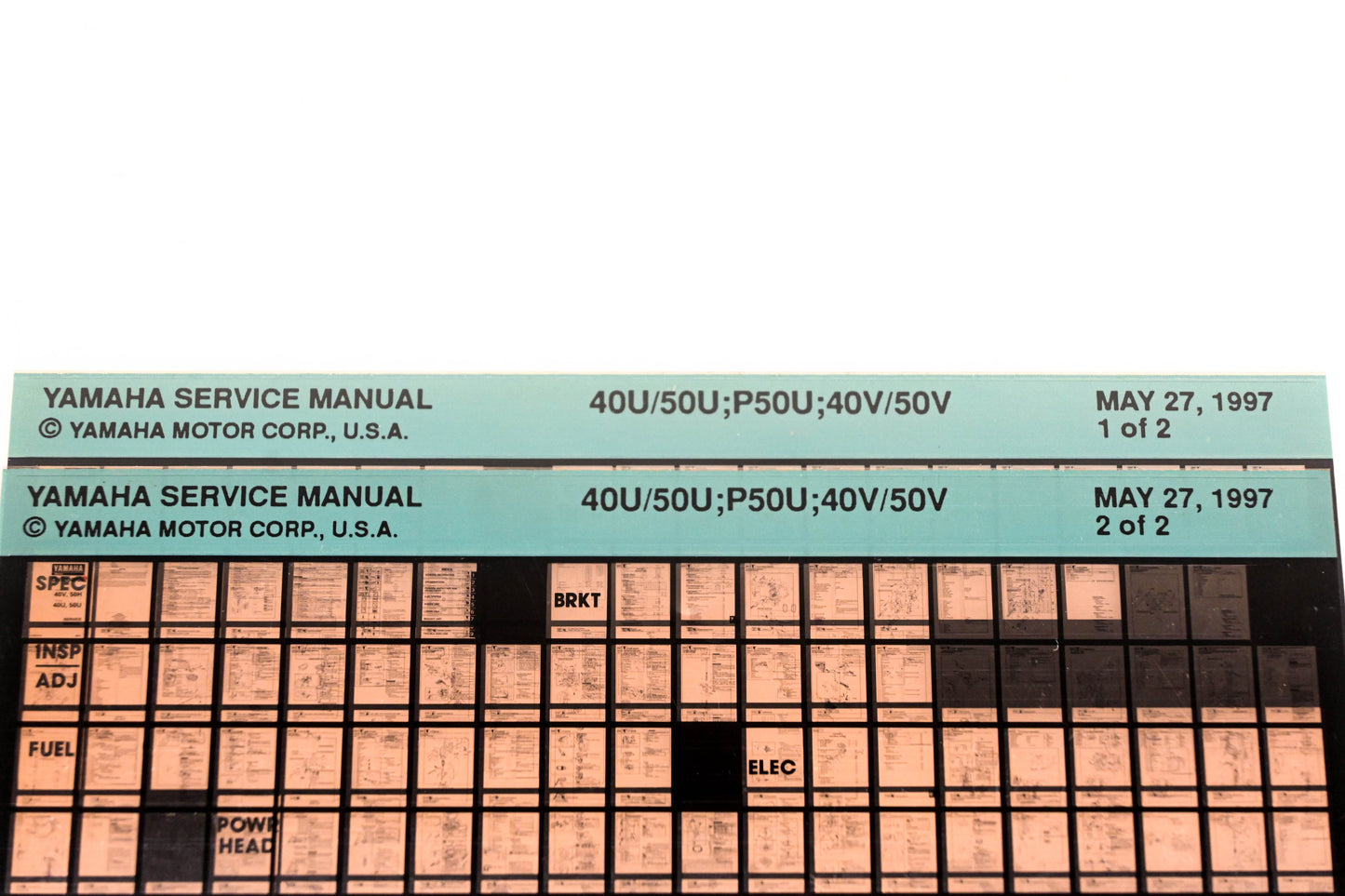 OEM Yamaha XM006-89 1997 40U/50U, P50U, 40V/50V Service Manual Microfiche Lot