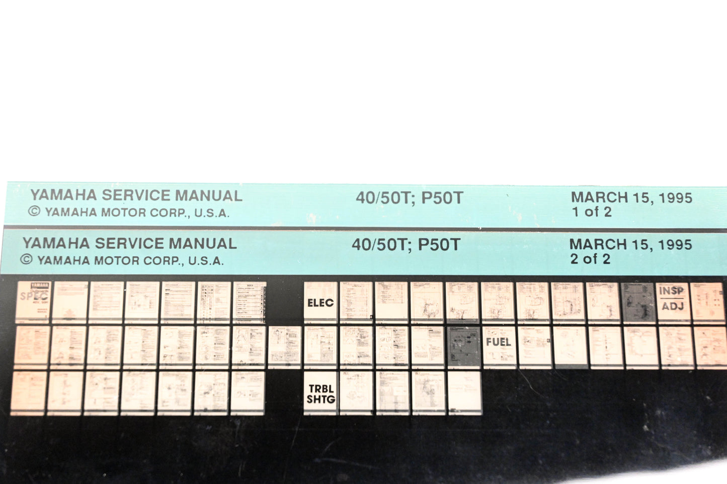 OEM Yamaha XM007-22 1995 40/50T, P50T Service Manual Microfiche Lot