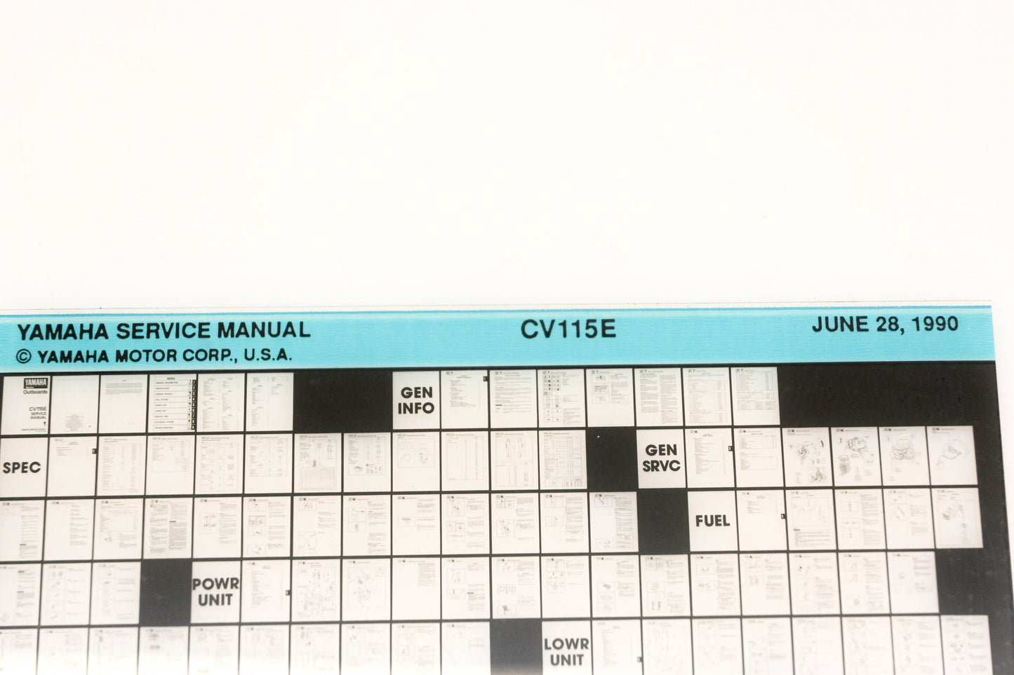 OEM Yamaha XM007-23 1990 CV115E Service Manual Microfiche