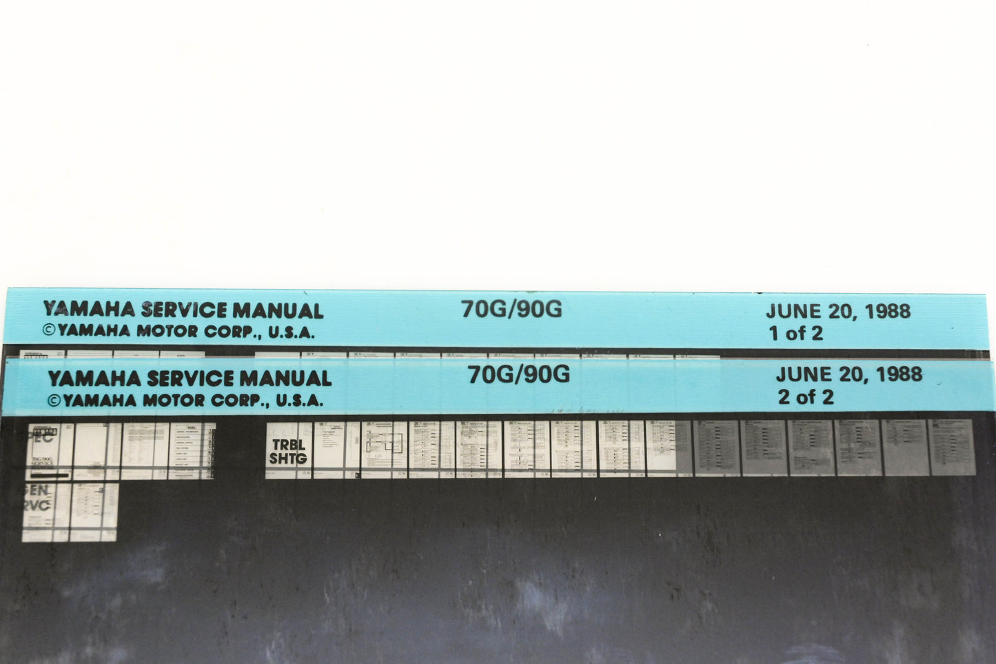 OEM Yamaha XM007-29 1988 70G/90G Service Manual Microfiche Lot