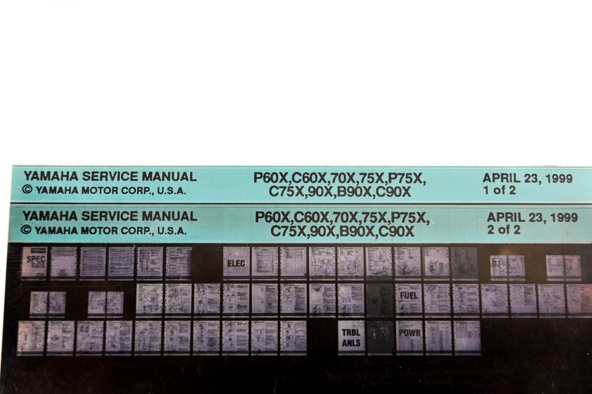 OEM Yamaha XM007-37 P60X,C60X,70X,75X,P75X,C75X,90X,B90X,C90X Manual Microfiche Lot