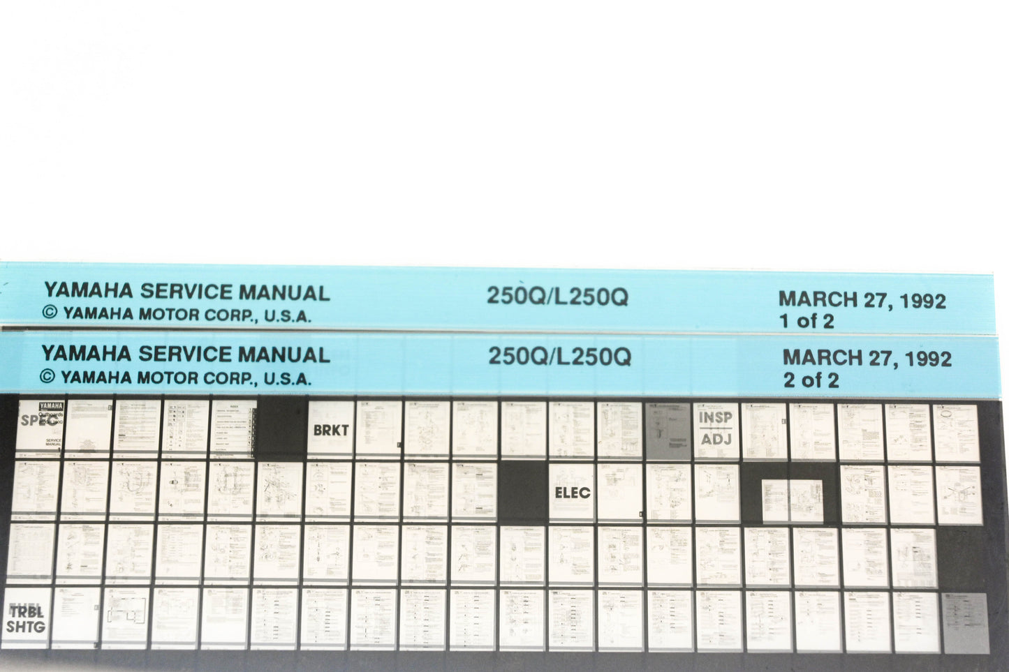 OEM Yamaha XM007-40 1992 250Q/L250Q Service Manual Microfiche Lot