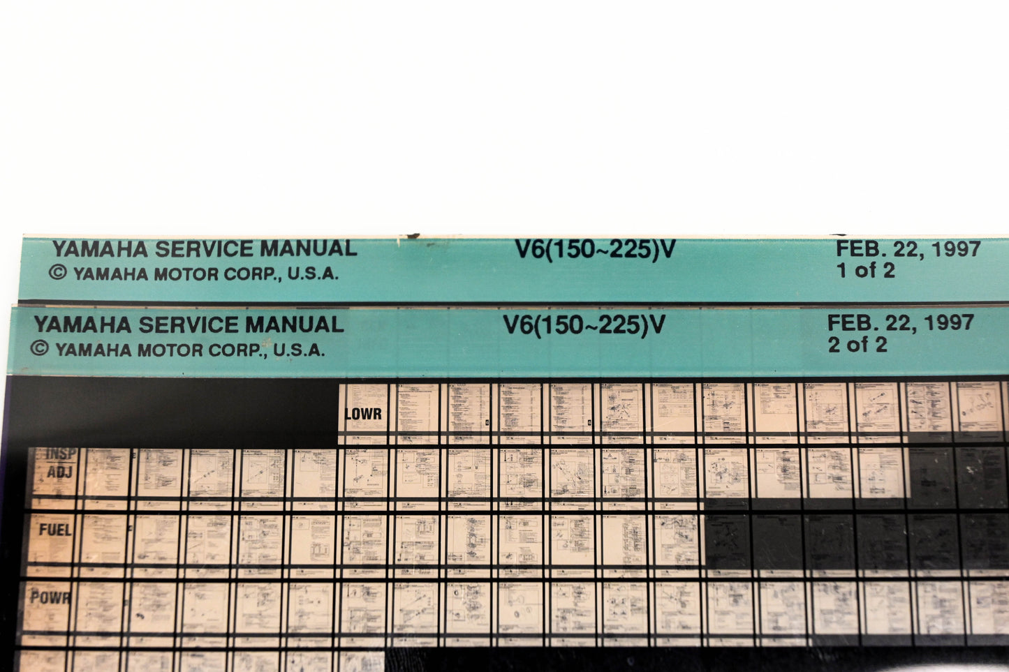 OEM Yamaha XM007-45 1997 V6(150-225)V Service Manual Microfiche Lot