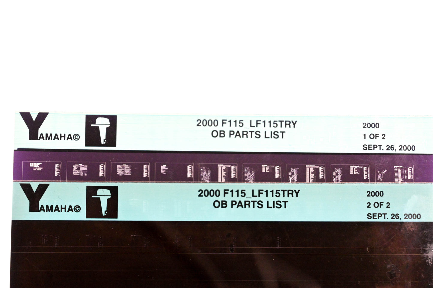 OEM Yamaha XM007-87 2000 F115 LF115TRY Outboard parts List Lot
