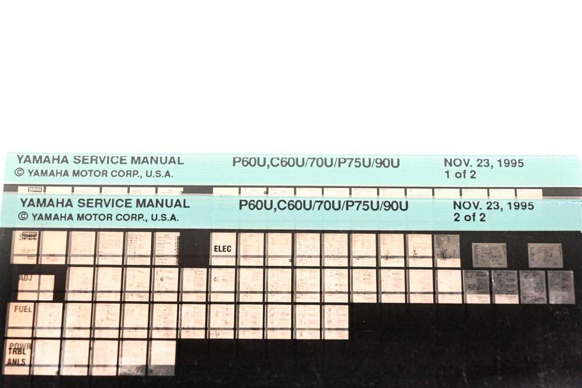 OEM Yamaha XM007-88 1995 P60U,C60U/70U/P75U/90U Service Manual Lot