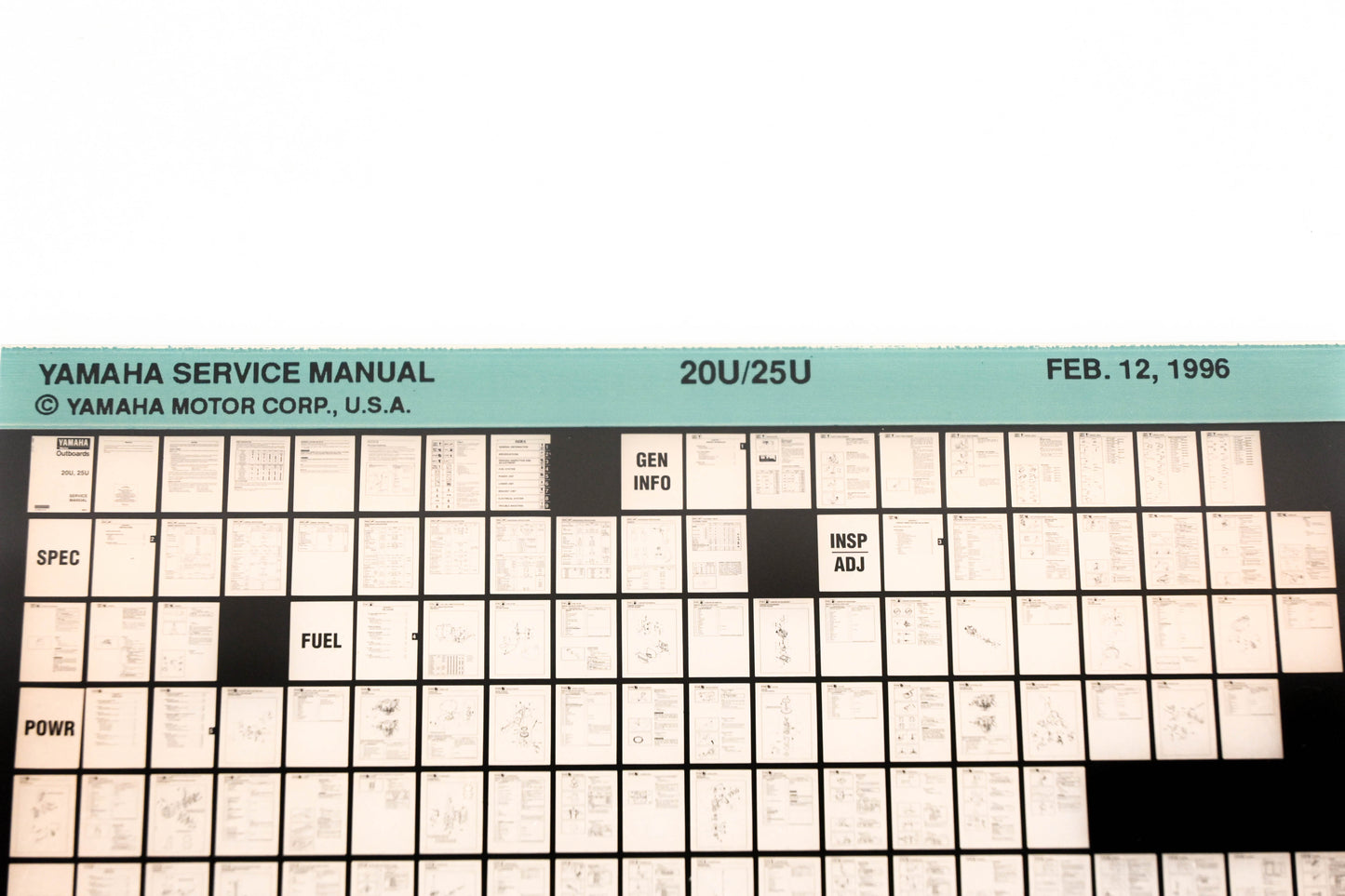 OEM Yamaha XM008-15 1996 20U/25U Service Manual Microfiche