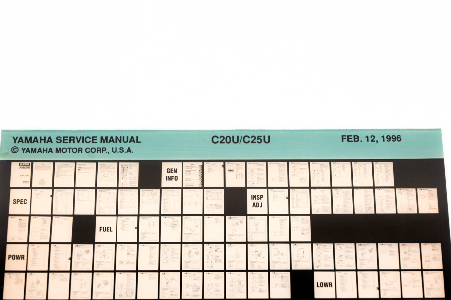 OEM Yamaha XM008-16 1996 C20U/C25U Service Manual Microfiche