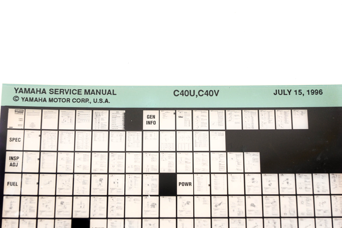 OEM Yamaha XM008-21 1996 C40U,C40V Service Manual Microfiche
