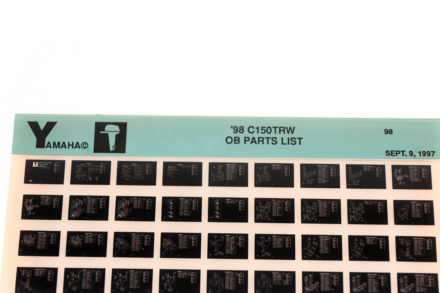 OEM Yamaha XM008-30 1998 C150TRW Outboard Parts List Microfiche