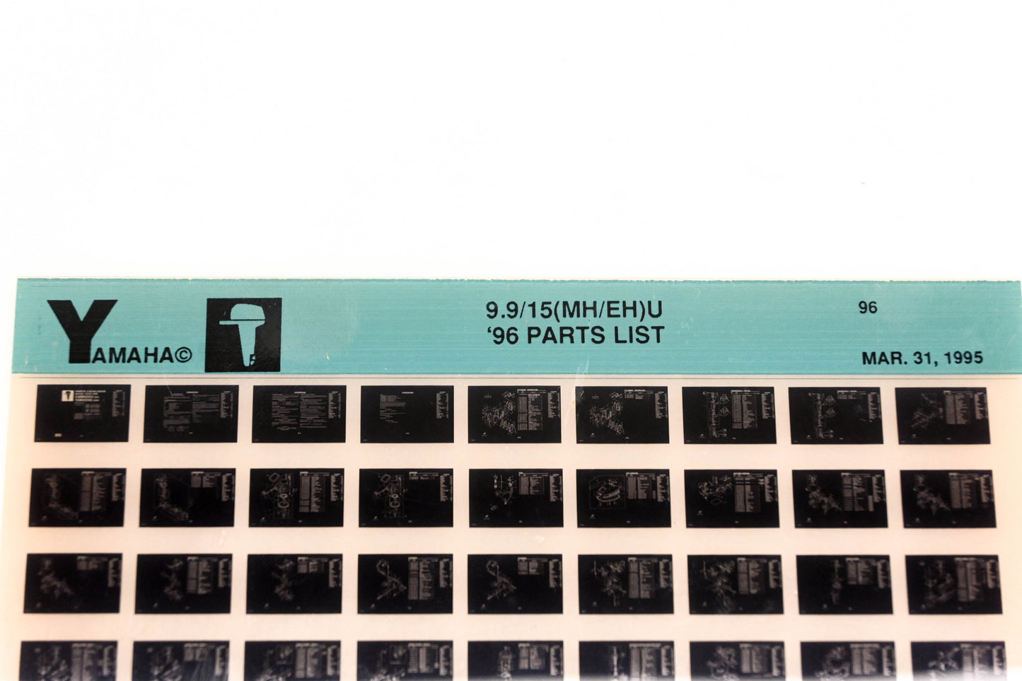 OEM Yamaha XM008-31 1996 9.9/15(MH/EH)U Outboard Parts List Microfiche