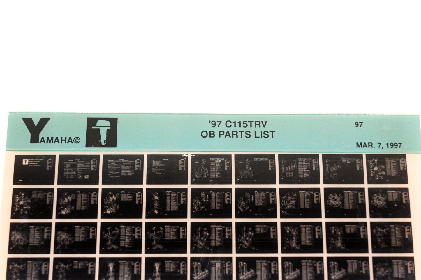 OEM Yamaha XM008-33 1997 C115TRV Outboard Parts List Microfiche