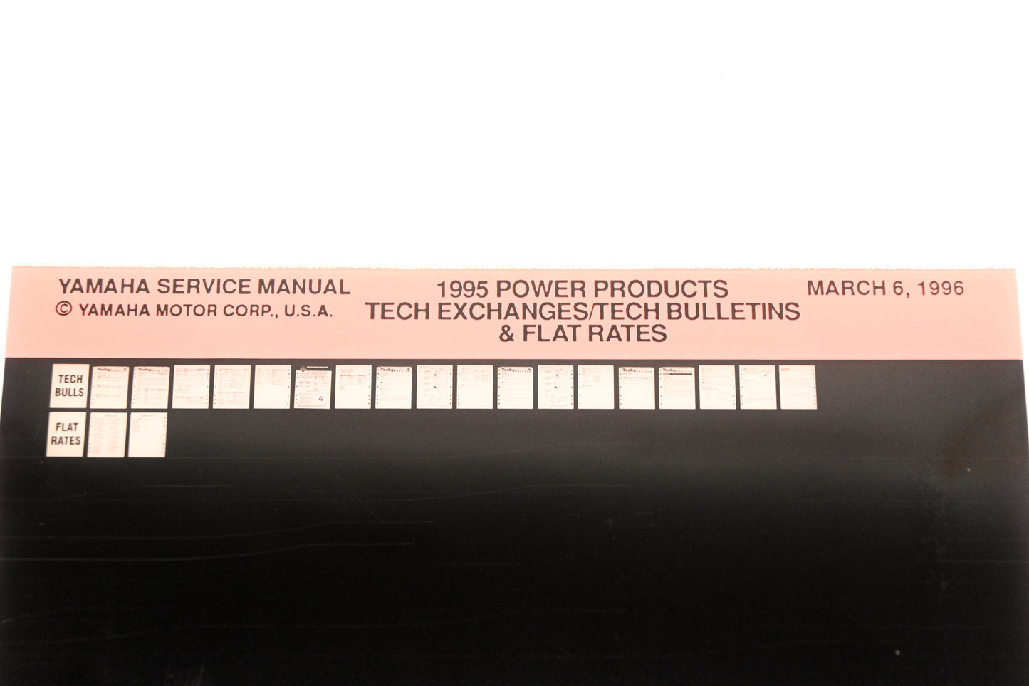 OEM Yamaha XM008-35 1995 Power Products Tech Exchanges/Bulletins & Flat Rate Microfiche