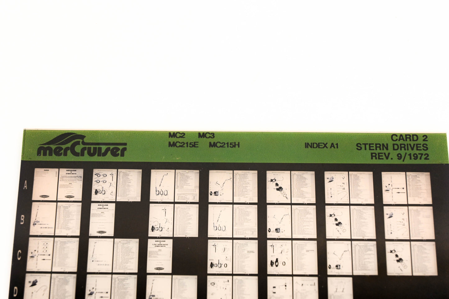 Mercruiser XM008-39 Stern Drive MC2 MC3 MC215E MC215H Card 2 Microfiche