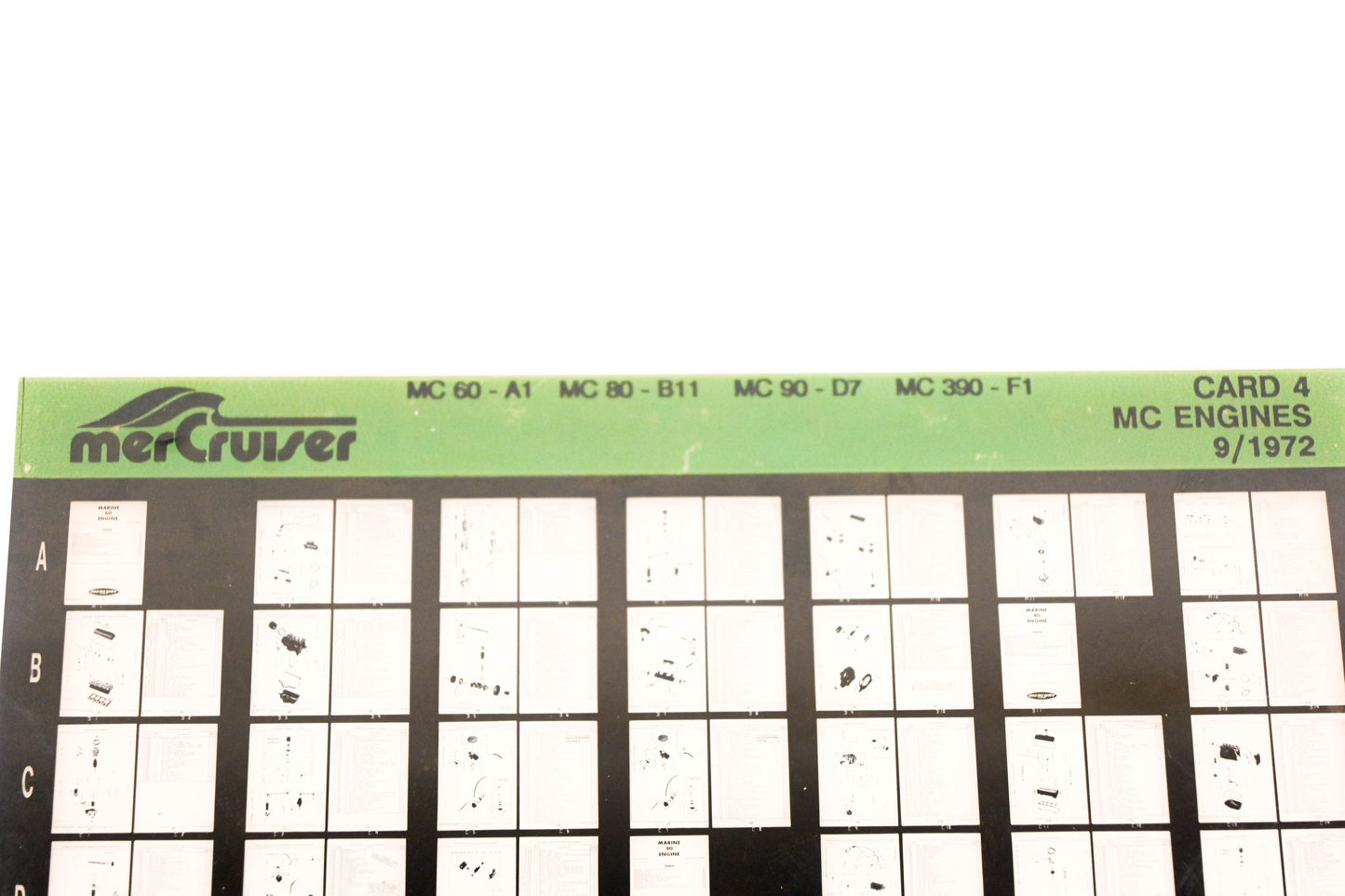 Mercruiser XM008-41 MC Engines 60-A1, 80-B11, 90-D7, 390-F1 Card 4 Microfiche