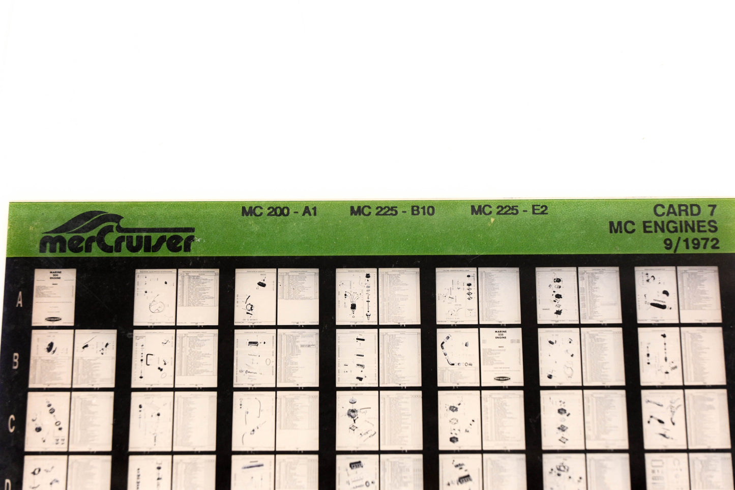 Mercruiser XM008-44 MC Engines 200-A1, 225-B10, 225-E2 Card 7 Microfiche
