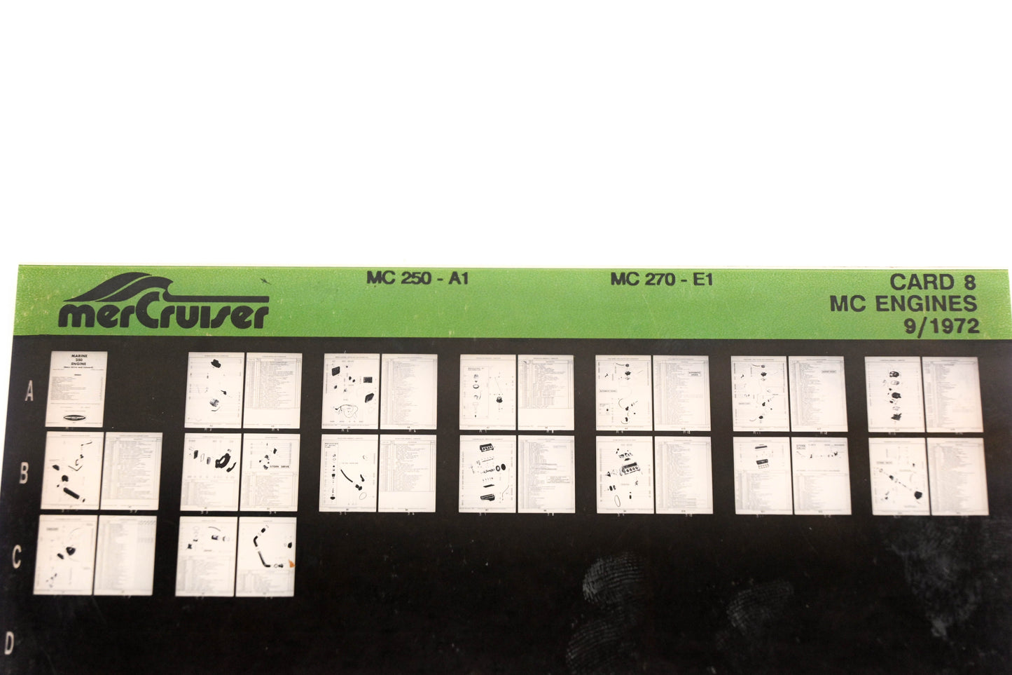 Mercruiser XM008-45 MC Engines 250-A1, 270-E1 Card 8 Microfiche