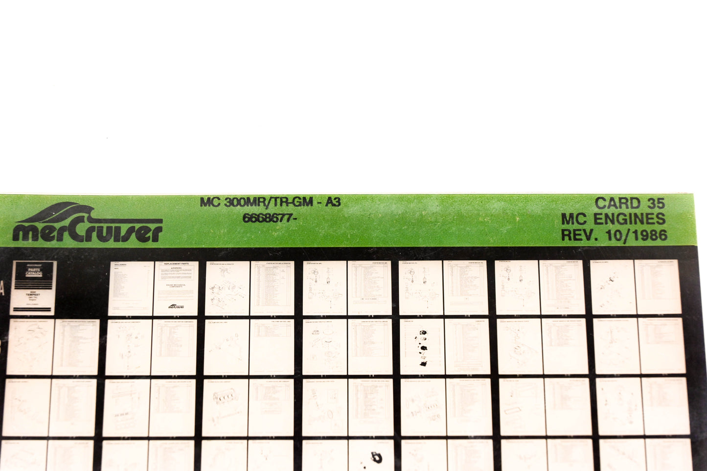 Mercruiser XM011-42 MC Engines 300MR/TR-GM-A3, 6668677 Card 35 Microfiche