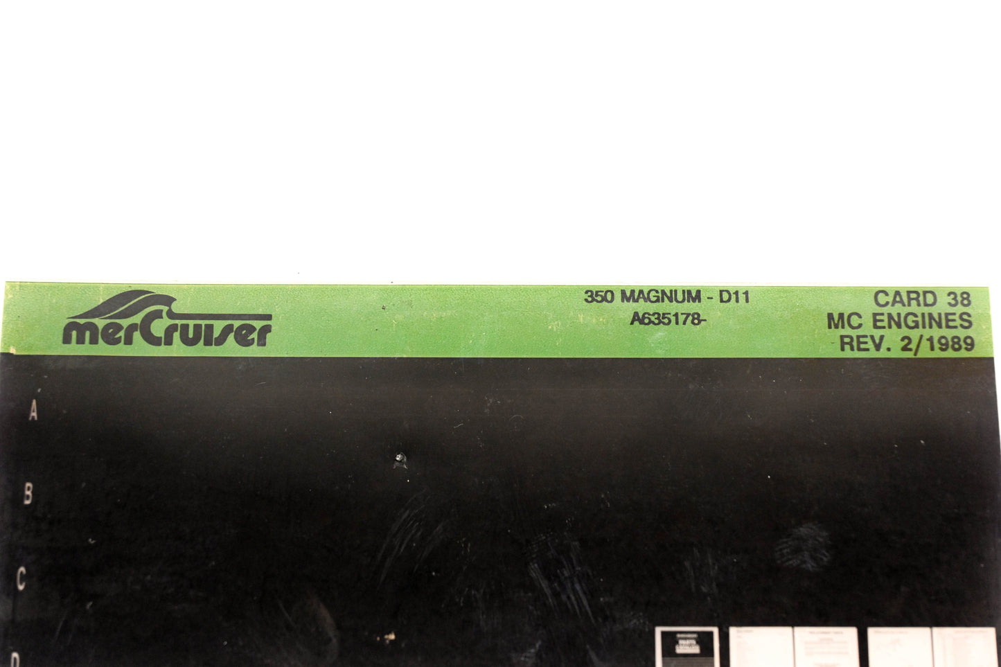 Mercruiser XM011-45 MC Engines 350 Magnum-D11, A635178- Card 38 Microfiche